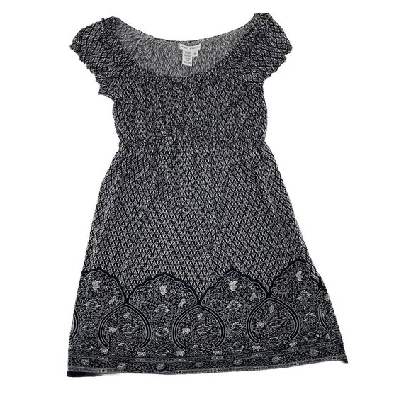 Max Edition Women's Babydoll Liquid Knit Scoop-Neck Short Sleeve Dress XS Boho - Picture 3 of 11